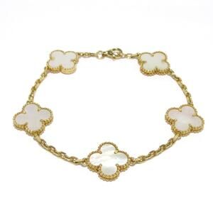 Van Cleef & Arpels Vintage Alhambra Bracelet VCARA41800 18K Yellow Gold Cream